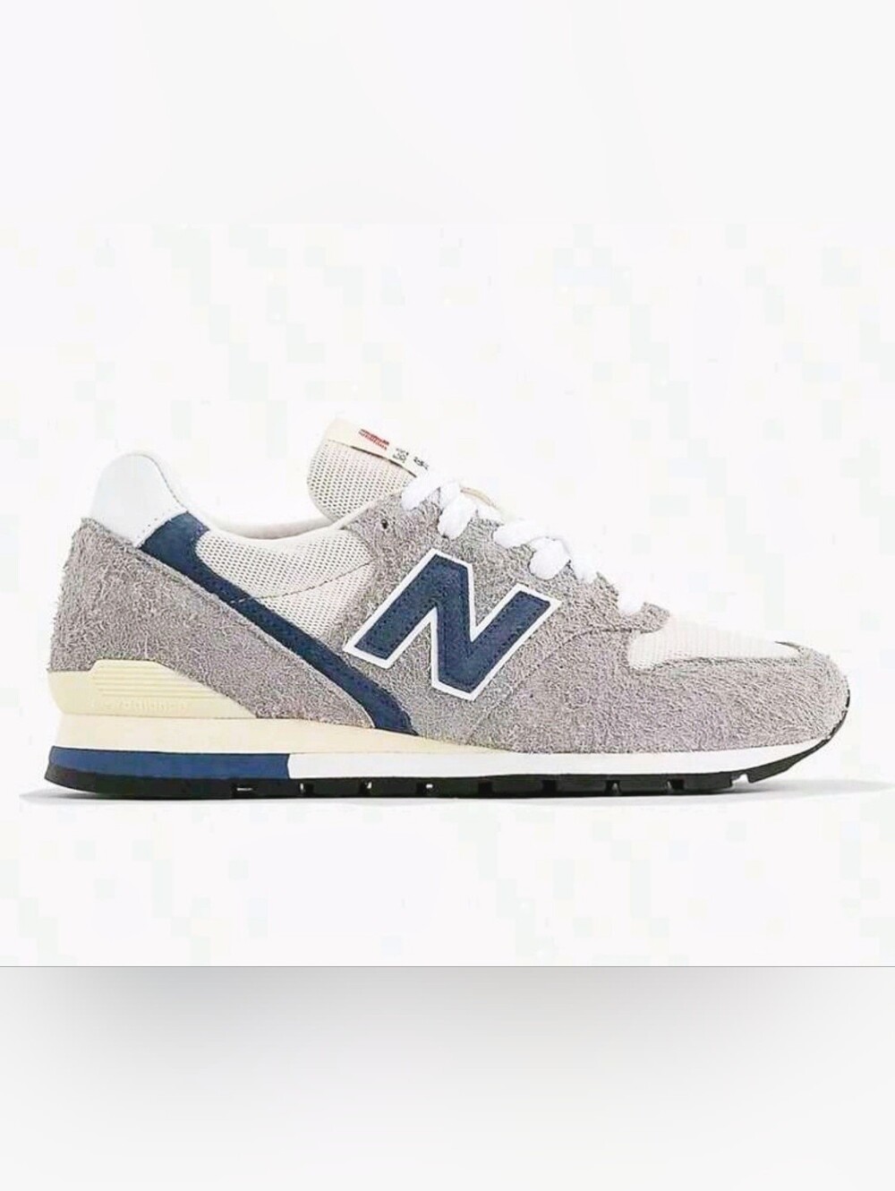 Sz 9 - New Balance 996 Men's Gray & Navy Suede Retro Sneakers Made In USA